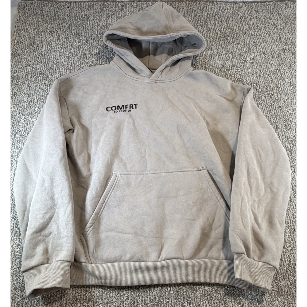 CMFRT Adult Unisex Light Gray Pullover Hooded Sweat Suit Size Large - Picture 2 of 16